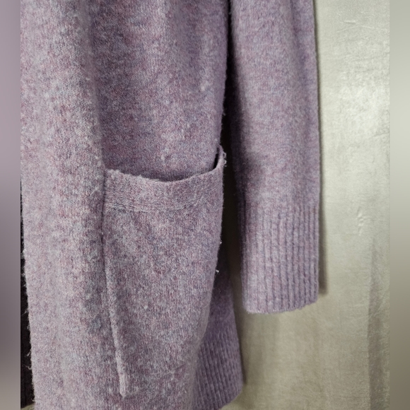 J Crew purple heathered tweed boucle cardigan sweater Womens Small - Picture 3 of 6